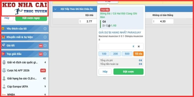 Bí kíp bắt kèo hai đội ghi bàn