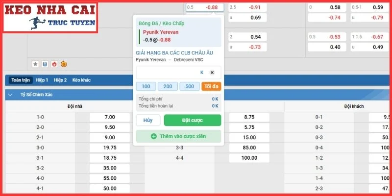 Sơ lược về kèo chấp đồng banh nửa trái